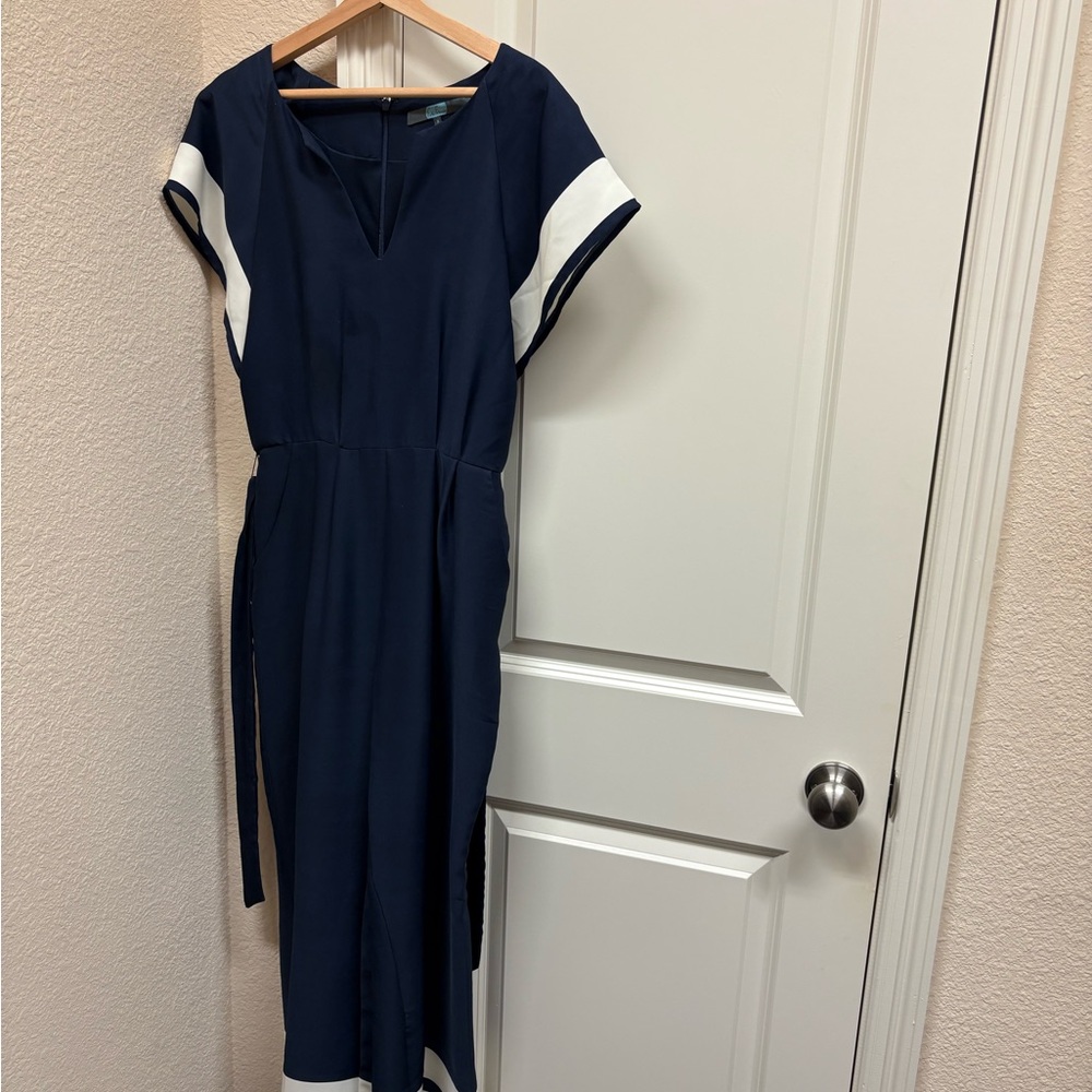 Eva Franco Navy Jumpsuit Size 8